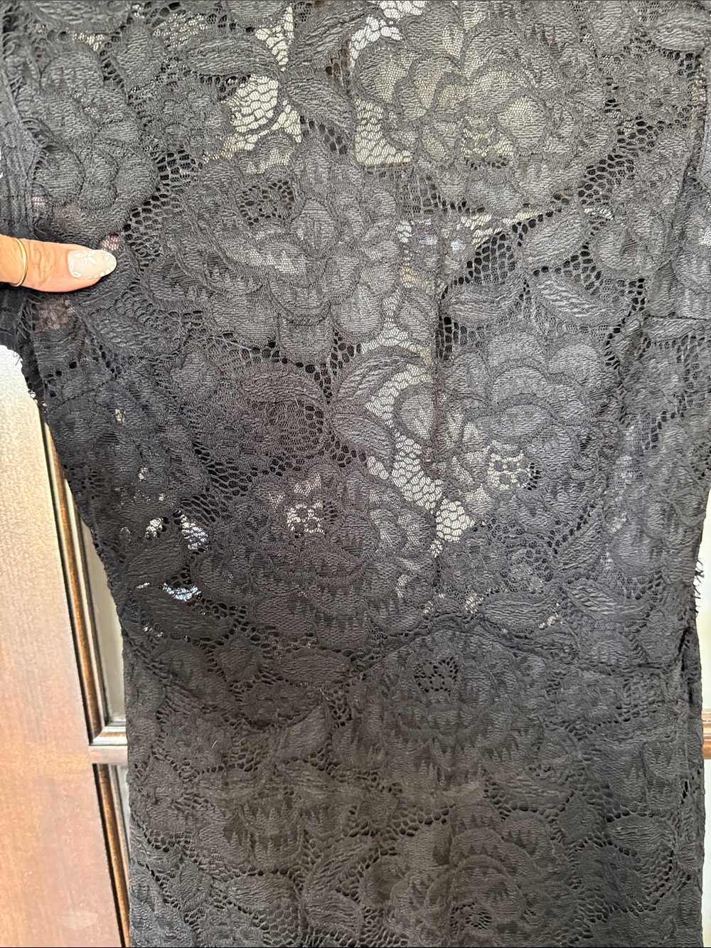 Betsy Adam WhimsiGoth Black Lace Sleeveless Maxi Dress - Elegant Evening Wear - Picture 2 of 6